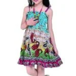 Girls beach dress with paisley print - Blue