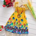 Cute beach dresses for girls-yellow 2