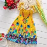 Cute beach dresses for girls-yellow 2