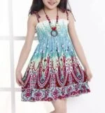 Girls summer beach dresses-blue