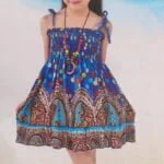 Little girl beach dresses - blue