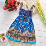 Little girl beach dresses - blue