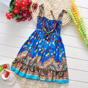 Little girl beach dresses - blue