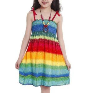 Little girl beach dresses-rainbow 6