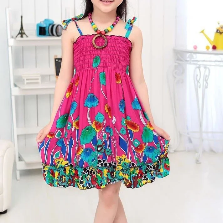 Buy Summer Dresses, Toddler Kids Baby Girls Summer Love Print Dress Bow  Princess Dress Skirt - (1-2 Years) at Amazon.in