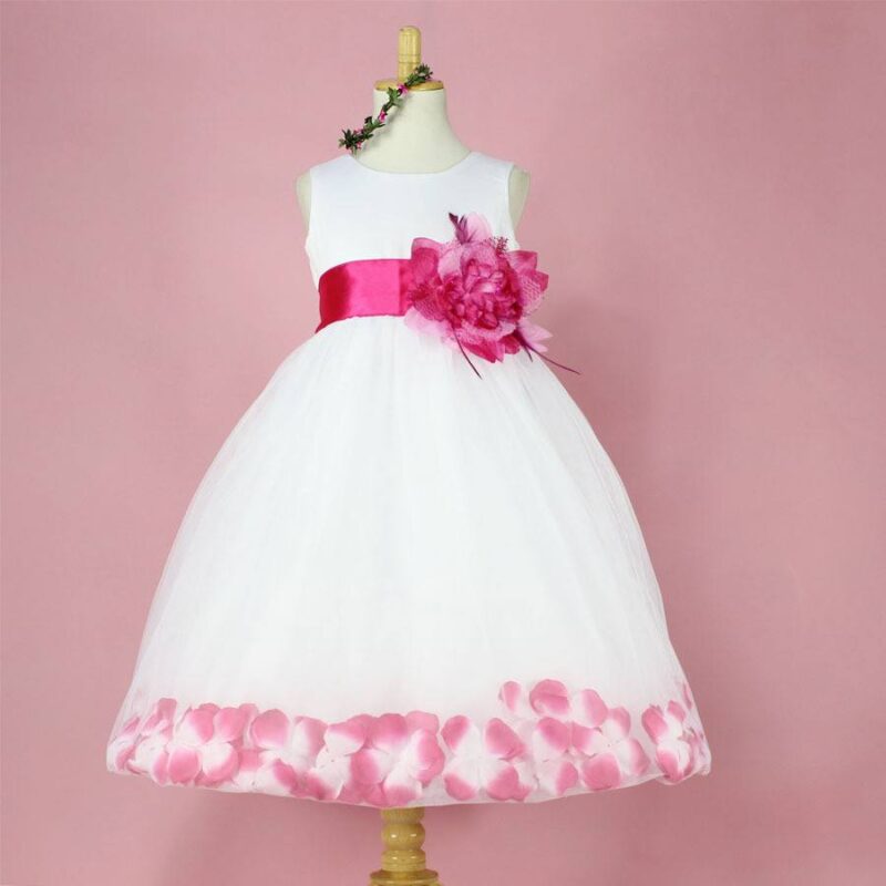 White and lilac flower girl dress for age 3-4 years-Fabulous Bargains Galore