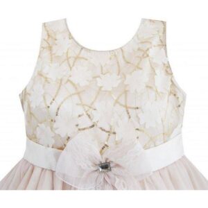 Beige flower girl dress up to age 10 years-Fabulous Bargains Galore