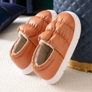 Non slip waterproof warm slippers - Orange-Fabulous Bargains Galore