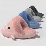 Fluffy shark slippers - Dark Grey-Fabulous Bargains Galore