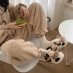 Fluffy cow slippers for adults-Fabulous Bargains Galore