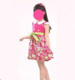 girl a line summer dress-pink (1)