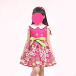 girl a line summer dress-pink (2)