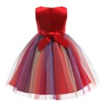 girl rainbow sequin dress-red (2)