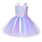 little girl mermaid party dress - blue 1