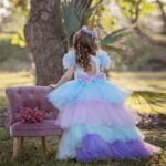 Girls rainbow unicorn dress with fairy wings-Fabulous Bargains Galore