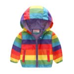 kids rainbow rain jacket