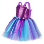Mermaid birthday party dress - Purple 3