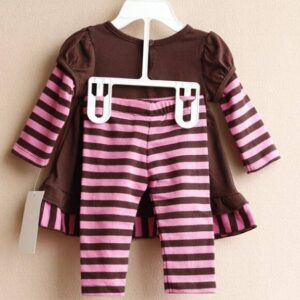 Toddler girl cupcake outfit - Brown 2