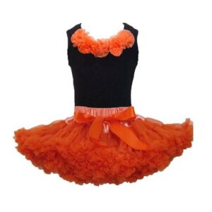 Black and orange tutu outfit for girls