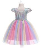 Rainbow party dress girl up to age 10 years-Fabulous Bargains Galore