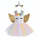 Unicorn fancy dress kids with fairy wings 5 year olds-Fabulous Bargains Galore