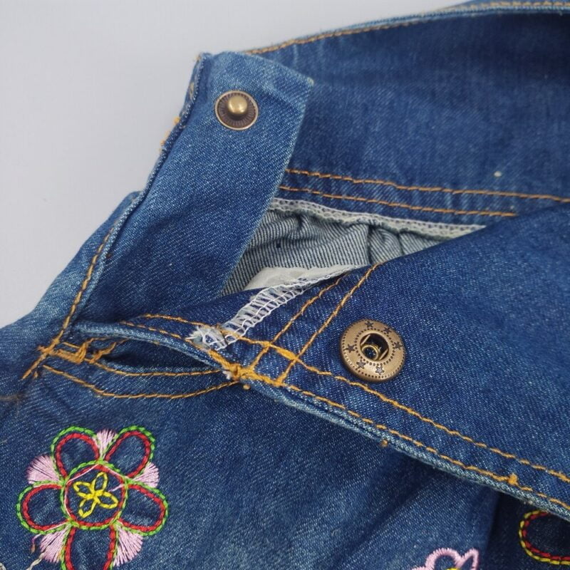 Flower embroidered baby dungaree dress-Fabulous Bargains Galore