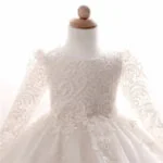 Lace christening dress for girls in white-Fabulous Bargains Galore