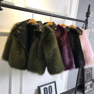 Girls pink fur jacket up to age 10 years-Fabulous Bargains Galore