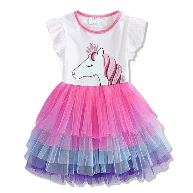 Cute pink unicorn birthday dress-Fabulous Bargains Galore