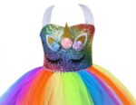 rainbow sequin unicorn tulle dress (3)