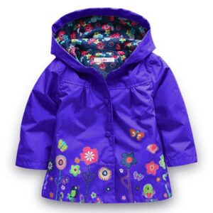 Toddler girls light waterproof jacket - Dark blue