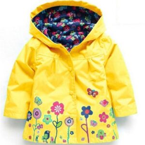 Toddler girls light waterproof jacket - Yellow