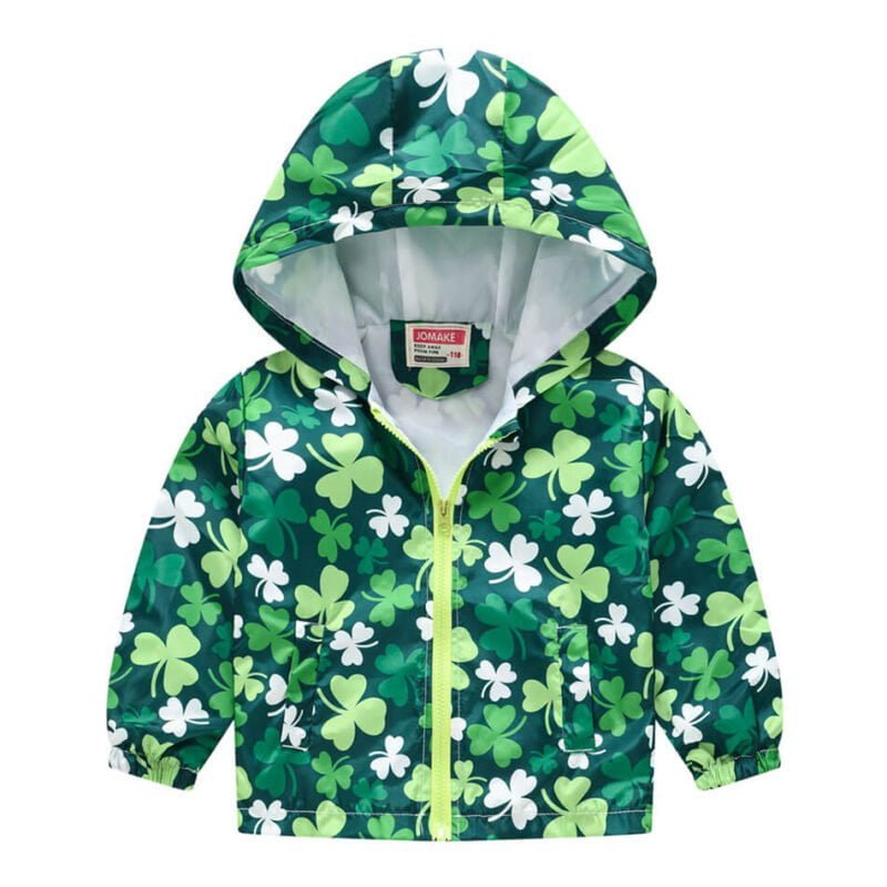 Toddler girls rain jacket-green