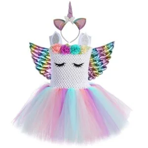 Unicorn princess dress - Rainbow