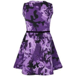 Camo skater dress for girls - Purple1