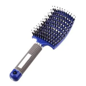 Detangling brush for thick hair-blue