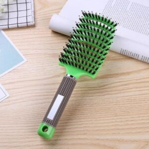 Detangling brush for thick hair-green
