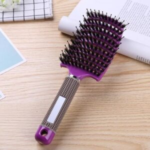 Detangling brush for thick hair-purple