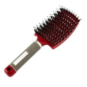 Detangling brush for thick hair-red