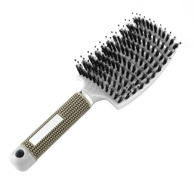 Detangling brush for thick hair-white