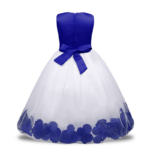 Flower girl dress with rose petals inside-blue (2)
