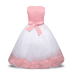 Flower girl dress with rose petals inside-pink (2)