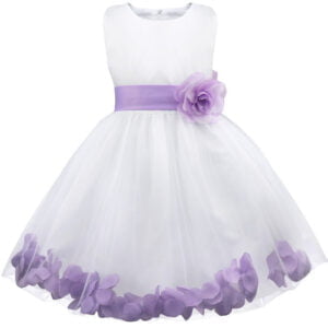 Flower girl dress with sash-lavender (1)