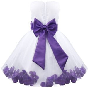 Flower girl dress with sash-purple (1)