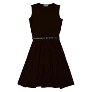 Girl plain skater dress-chocolate