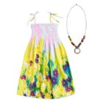 Girls floral beach dress - Yellow (2)