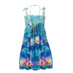 Girls floral beach dress-blue (4)