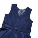 High low girl satin dress-navy-blue (2)