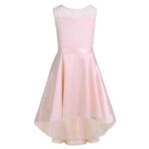 High low girl satin dress-pink (1)