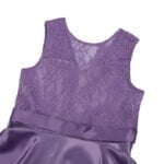 High low girl satin dress-purple (1)